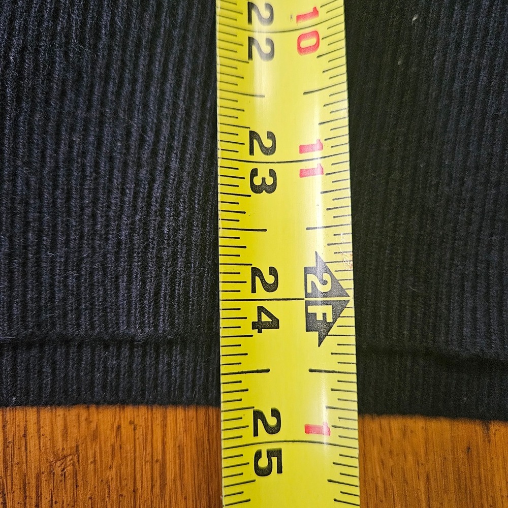 J Crew Mens Italian Cashmere V Neck Sweater Navy Blue‎ Size Medium - Picture 7 of 8